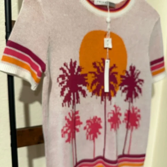 Trina Turk Orange and Pink Knit Top - Picture 8 of 10